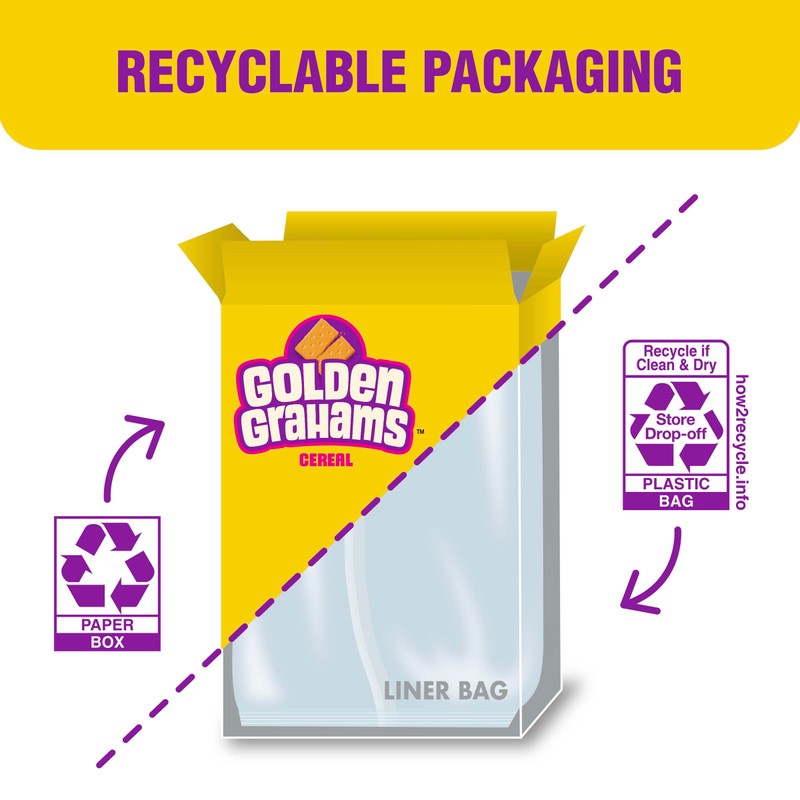 Golden Grahams Breakfast Cereal, Graham Cracker Taste, Made with Whole