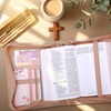 XKDOUS 24 Pcs Leather Bible Covers Kit, Study Supplie Case
