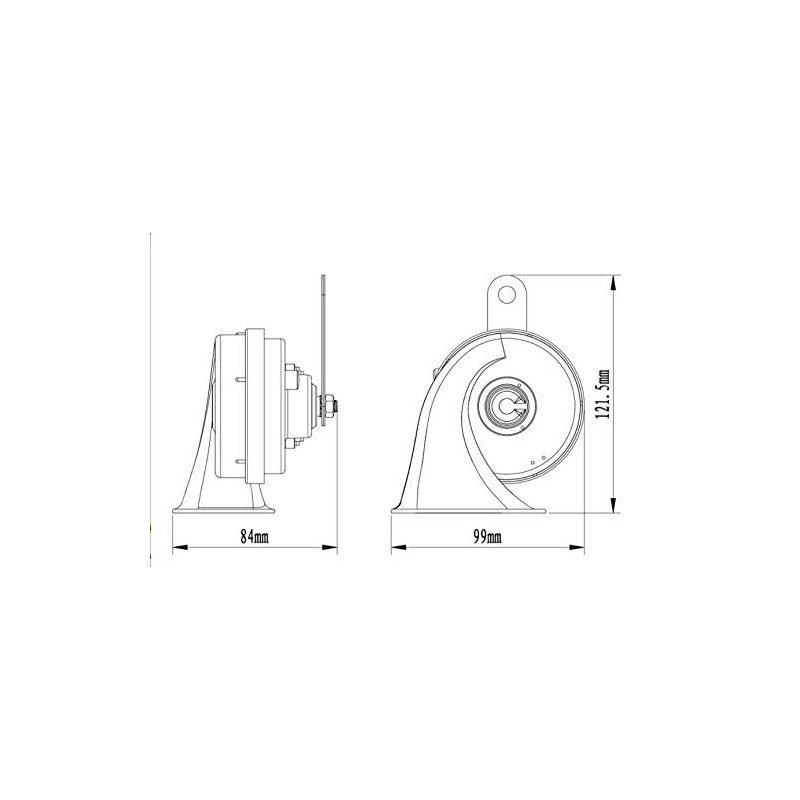 Germany HELLA 051206 Midnight Black Twin Tone Horn Set (MIDNIGHT
