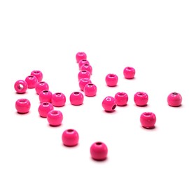 Tasty Tackle Brass Beads for Fly Tying (100 Pack) (Hot Pink, 3.8 mm - 5/32")