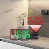 Fonowx Projection Alarm Clock NightStand Date with Rotatable Projector Digital