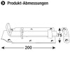 Connex DYB2204041 75 x 200mm Blue Zinc Plated Door Latch/Latch/Sliding