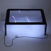 A4 Size Reading Magnifying Glass with LED Light and Stand