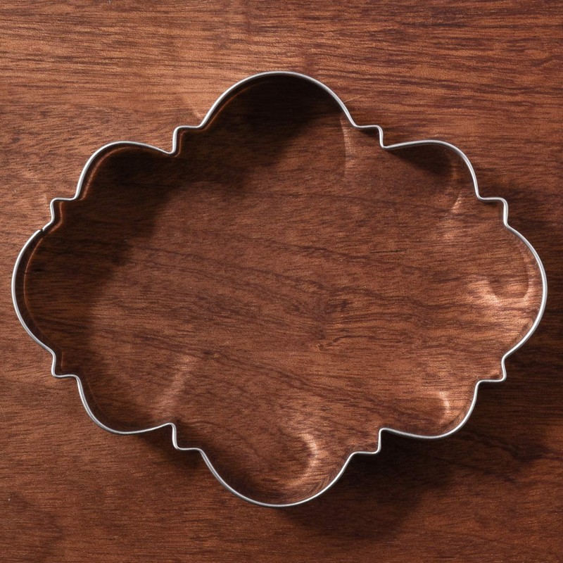 LILIAO Big Oval Plaque Cookie Cutter - 4.5 x 4