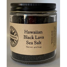 Salt Traders Hawaiian Black Lava Sea Salt - 4 oz Net Wt. (Glass Jar)