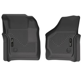 Husky Liners Weatherbeater Floor Mats | Fits 1999-2007 Ford F-250/F-350 (All Cab Sizes) Without Manual Shifter | Front Row, 2-pc Black - 13481