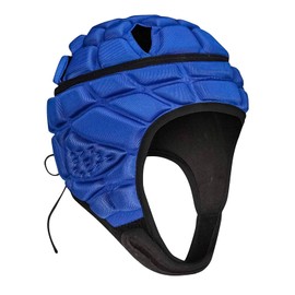 Kids Rugby Headguards Soft Padded Football Helmet Adjustable Rugby Headgear with Chin Strap Breathable Multi-Sprots Scrum Cap Anti-Collision Bump Cap Training Head Protective Head Gear for Teen Child