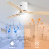 USA Modern Design 52 Inch 3 Solid Wood Blade Smart