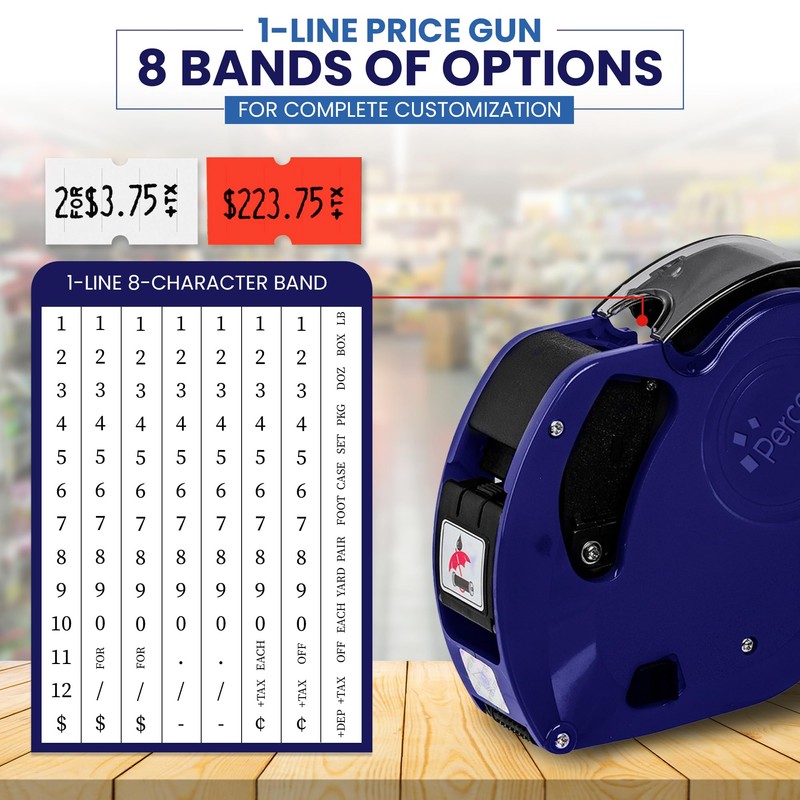 Perco Lite 1 Line Price Gun with Labels Kit -