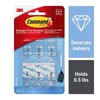 Command™ Small Clear Wire Hooks with Clear Strips, 17067CLR-6ESBU