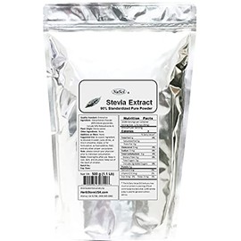 NuSci Stevia Extract Powder 500g (1.1 lb) Standardized 90% total steviol glycosides, 250 times sweeter than sugar