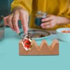 Cabilock Wooden Taco Holder and Sushi Stand - Multi-Function 3-Grid