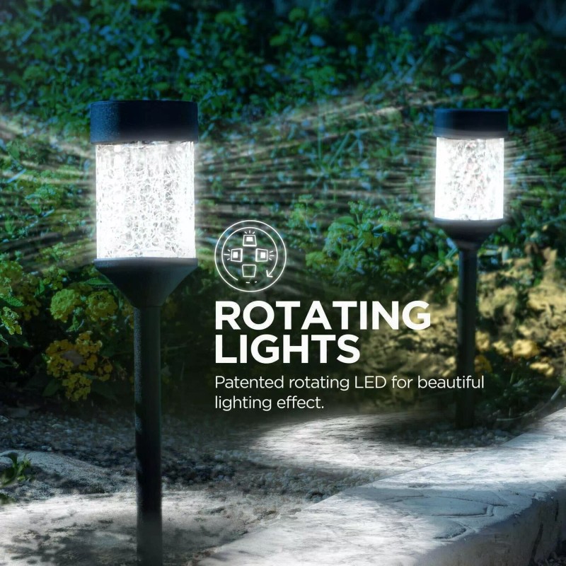 Home Zone Security Outdoor Garden Decorative Rotating Solar Path Light