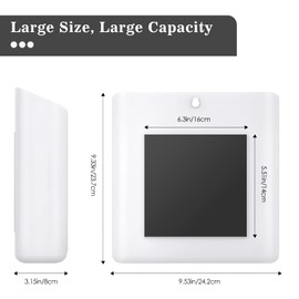 MoKo Magnetischer Fusselbehälter für Waschküche, Wäscheraum Organisation Fusselhalter mit Magnetischer Rückseite oder Wandhalterung Platzsparende Wäsche Aufbewahrung Waschmittel Pods Organizer, Weiß