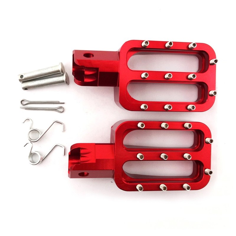 XLJOY Red Footpegs Foot Rest Pegs for KLX110 XR50 CRF50