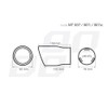 MT007BLC Exhaust Trim Tailpipe Stainless Steel Round 90 mm Blue