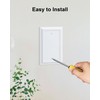 2-Pack Single Blank Wall Plate, Durable Natural Bamboo Fiber Wall