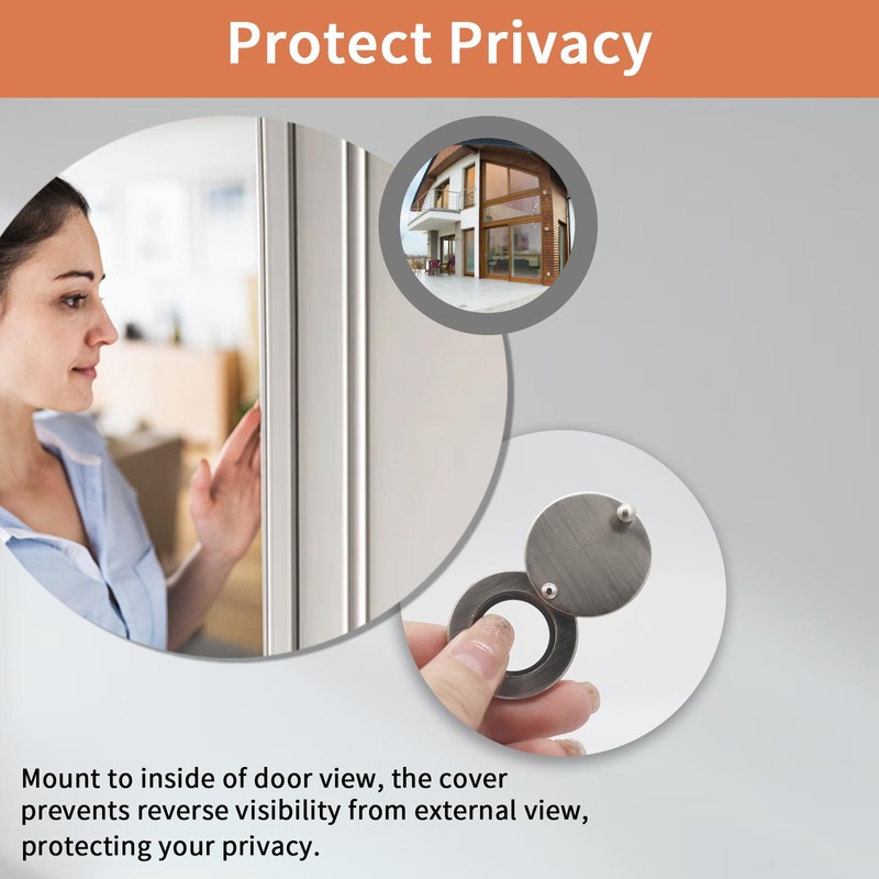 Peephole Cover 1 Set, Peephole Protector for Door Peep Holes