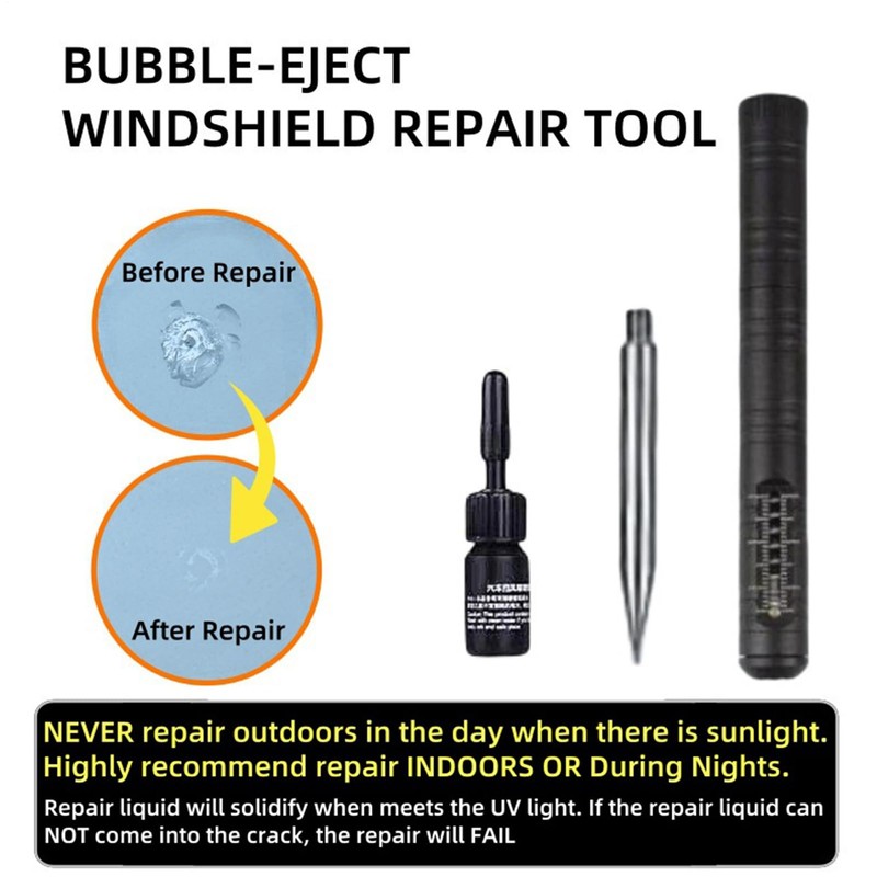 Windshield Repair Kit, Glass Crack Repair Liquid, Professional Glass Maintenance