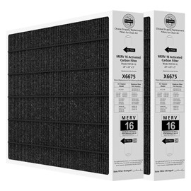 2 Pack X6675 20x25x5 MERV 16 Air Filter Compatible with Lennox X6675 and Lennox HCC20-28 Healthy Climate Carbon Clean MERV 16 Furnace Filter for HVAC System, Part Number HCF20-16, HCF20-10