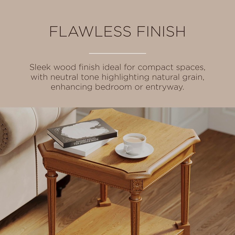 Maven Lane Pullman Multipurpose Traditional Style Tall Square Wooden Side