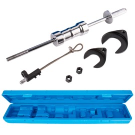 Amerbm Inner CV Joint Removal Tool Kit, 10 Pounds Heavy Duty Slide Hammer Front Wheel Drive Axle Half Shaft Removal Puller Tool Set, 63mm 48mm CV Joint Fork Adapter Attachments