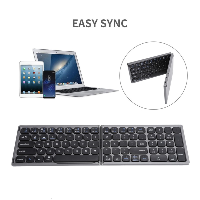 Folding Bluetooth Keyboard Wireless Ultrathin for IOS Android Windows Computer