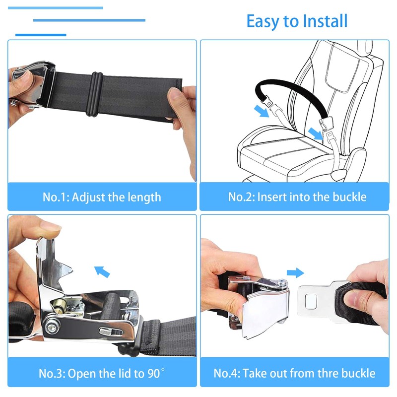 Air Canada Airplane Seat Belt Extender Adjustable 7-31" Airline Seatbelt
