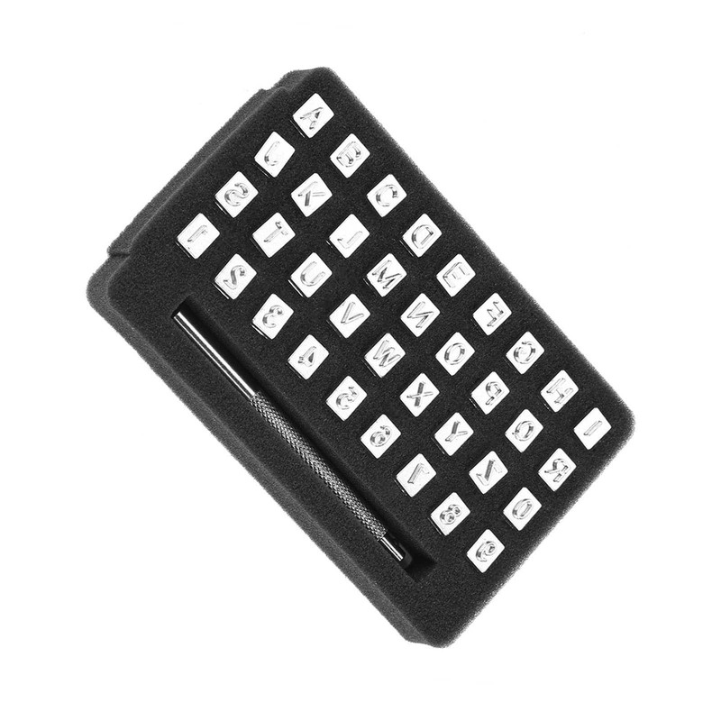 Leather Stamp, Alloy Steel Letters Numbers Leather Stamp Punch Tool