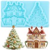 Christmas Tree Silicone Molds Christmas House Fondant Mold