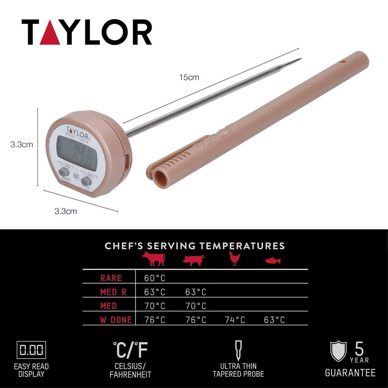 Taylor Pro 3-Piece Kitchen Measuring Set with Hygienic Digital Scales,