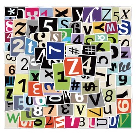 DOINEUFL 200Pcs Scrapbook Accessories, Scrapbook Stickers, Alphabet Stickers, Vintage Stickers, Letter Stickers, Book Stickers for Kindle,Waterproof