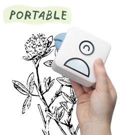 Poooliprint L1 Inkless Pocket Printer - Mini Phone Bluetooth Portable Poooli Thermal Printer for iOS + Android Print Sticky Photos, Labels, Notes, Lists for Journal, Blue