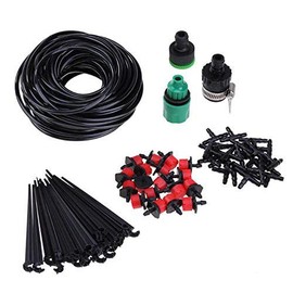 Dotopon 25 m Adjustable Micro Drip Irrigation System with 30 Drip DIY Nozzles for Sprinklers,Irrigator Drippers Hose Kits