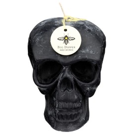 Big Dipper Wax Works Black Skull Beeswax Candle, 13.5 OZ