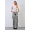 HOCANDY Womens Checkered Pants Zip Off Plaid Gingham Pants Casual
