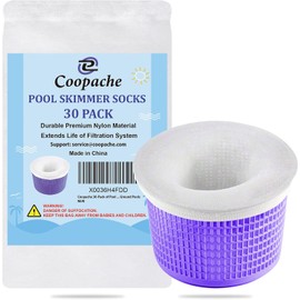 Coopache 30-Pack of Pool Skimmer Socks - Filters Baskets, Skimmers Cleans Debris and Leaves for In-Ground and Above Ground Pools