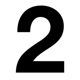 iSecur Zahlen-Aufkleber Nr. 2 in schwarz I H?he 10 cm I selbstklebende Haus-Nummer, Ziffer zum Aufkleben fr Au?en, Briefkasten, Tr I wetterfest I kfz6732