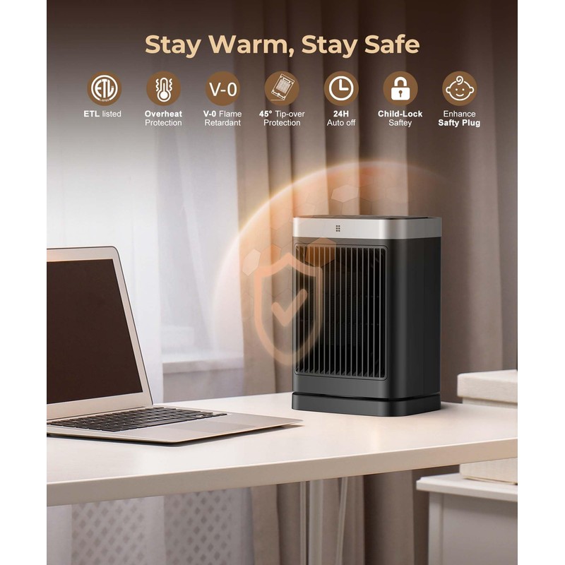 Space Heaters with Motion Sensor,Portable Heaters for Indoor Use,Electric Small