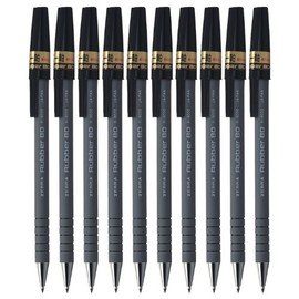ゼブラ 油性ボールペンラバー80 0.7mm 黒 【10本セット】