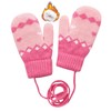 CXQRR Toddler Kids Knit Mittens for Girls Boys, Winter Gloves