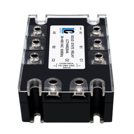 LCLCTC 3 Phase Solid State Relay SSR-25AA AC to AC (Input70-280V AC Output 24-480V AC) Solid State Switch 240Vac(AC to AC 25A)