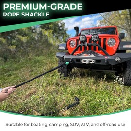 Fort Hill Distributors LLC US Vet Kit de recuperación de grillete suave de servicio pesado, paquete de 2, 17000 libras, resistencia a la cuerda de SUV, ATV, camión, todoterreno y remolque de vehículos