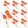 FUNSUEI 8 Stück Reflektierend Abspannseil mit Seilspanner 4 mm, 4