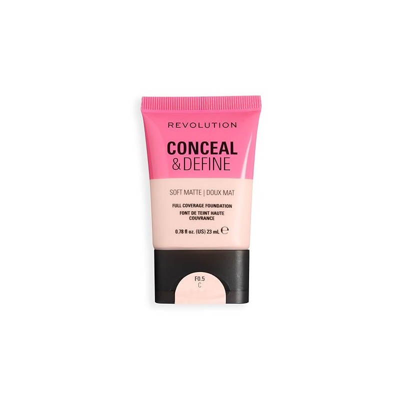 Revolution Conceal and Define Soft Matte Tube Foundation, Full Coverage