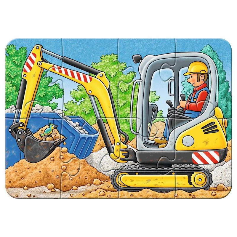 Ravensburger My First Puzzle Children's Puzzle, At work., grey