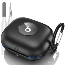 LDSXAY for Beats Powerbeats Pro 2 Case Cover, Shockproof Magnetic Case for Powerbeats Pro 2 2025 Wireless Earbuds, Magnetic Lock Lid Protective Cover with Cleaner Kit & Carabiner (Black)