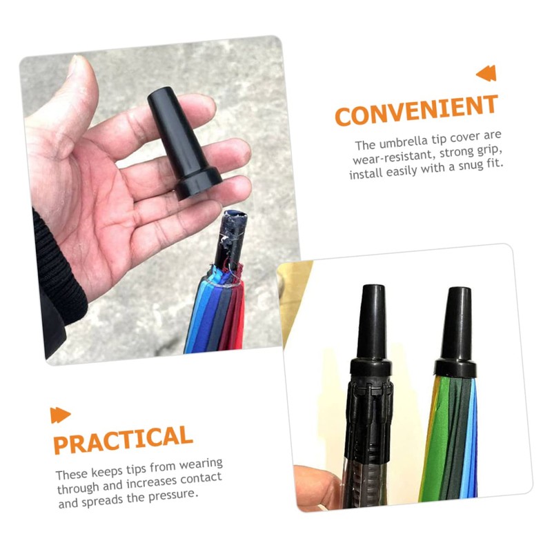 DOITOOL Clear Umbrella Walking Cane Tips 2pcs Protector Hiking End