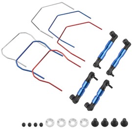 Front & Rear Sway Bar Kit Anti-Roll Bar Set Upgrade Parts Compatible with Traxxas 4X4 Slash Stampede Rustler Rally 1/10 RC Car