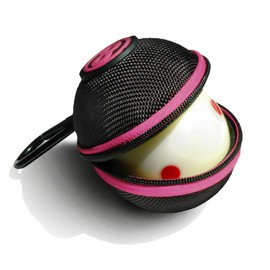 Ballsak Sport - Pink/Black - Clip-on Cue Ball Case, Cue Ball Bag for Attaching Cue Balls, Pool Balls, Billiard Balls, Training Balls to Your Cue Stick Bag Extra Strong Strap Design!